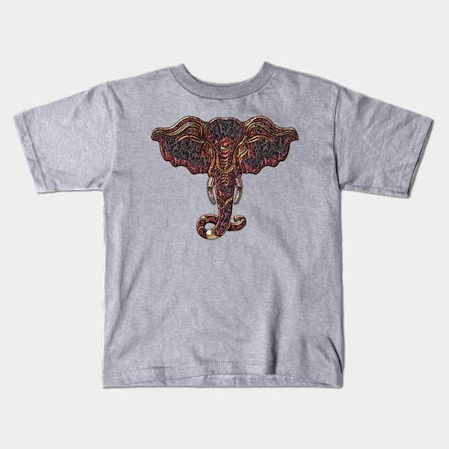 Decorative elephant head Kids T-Shirt by Nicky2342